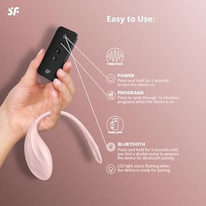Satisfyer Ribbed Petal Connect App | 11 cm | Vibrador del punto G | Vibrador portátil con control remoto | Recargable| Resistente al agua (IPX7) | Silicona respetuosa con la piel, color:rosado