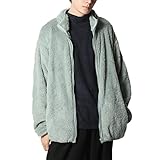 [アーケード] ボアジャケット メンズ フリース メンズ アウター ボア両面シャギー ジップブルゾン LL(XL) スモーキーグリーン