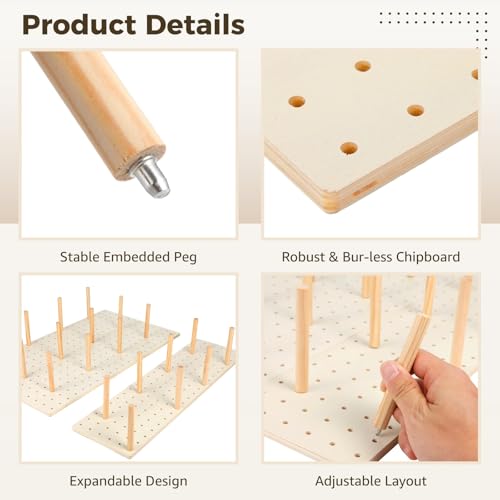 Panneau perforé en bois Homaisson pour rangement mural modulable