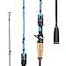Sougayilang Fishing Pole, 2PC Spinning Rod with EVA and Cork Handle Grip, Baitcasting Rod for Freshwater Fishing Rod-Blue-5.9ft-Spinning
