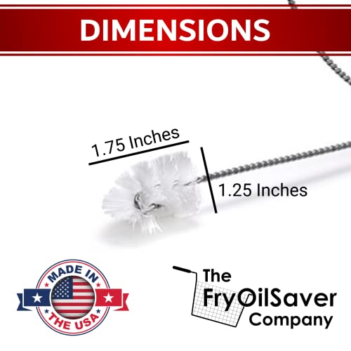 Fryoilsaver Co | B291C Flexible Dishwasher Cleaning Brush | Cpap Hose Cleaner | 1" By 1.75" Bristle Head | Vinyl Pipe Cleaner Tool, Extra Long 48" Aquarium Cleaning Brush #TOP1