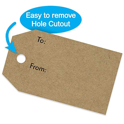 1.15" X 2" Natural Brown Kraft To And From Gift Tag Stickers / 500 Brown Kraft To From Present Labels/Christmas Holiday Present Labels/Made In The Usa #TOP3