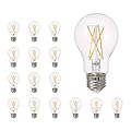 SYLVANIA LED TruWave Natural Series A19 Light Bulb, 60W Equivalent, Efficient 8W, Dimmable, Medium Base, 800 Lumens, Clear, 2700K, Soft White(40804), Daylight, 16 Count (Pack of 1)