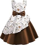 DINGZANCAMO Camo Flower Girl Dresses Ball Pageant Cocktail Prom Dress Child 2 Chocolate