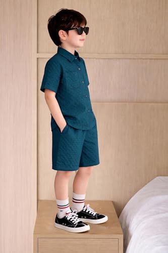 Image of Fashion Dream Boy's Cotton Blend Solid Clothing Set