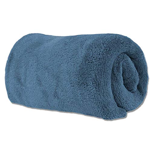 Manta Donna Laço Bebê 105x75 cm Microfibra Azul 100% Poliéster