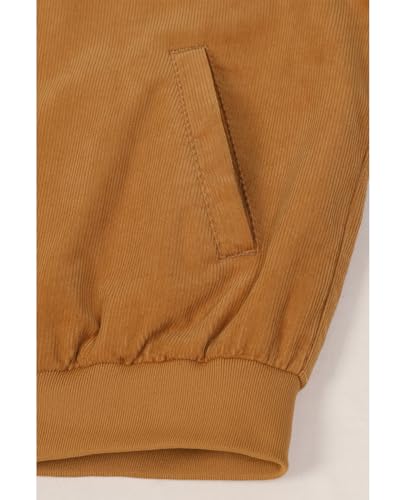 Image of ZENTHACE Men's Corduroy Jacket with Full Flannel Lined,Zip Up Casual Vintage Outerwear Coat,100% Cotton
