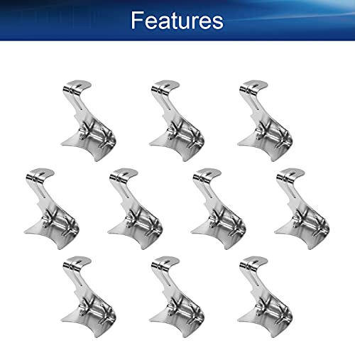 Image of Solid Moulding Picture Hooks Hangers Rail Hanging Hook Galvanized Finish 54mmx29mm Sliver 30pcs