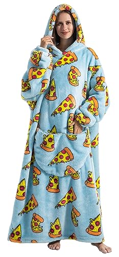 Ruiuzioong Manta Con Capucha Tamaño Para Mujeres Y Hombres, Manta Con Capucha Gruesa Y Cálida Con Bolsillo Gigante Súper Acogedora Manta Portátil Gigante Pizza - Extra Largo Ruiuzioong Manta Con Capucha Tamaño Para Mujeres Y Hombres, Manta Con Capucha Gruesa Y Cálida Con Bolsillo Gigante Súper Acogedora Manta Portátil Gigante Pizza - Extra Largo