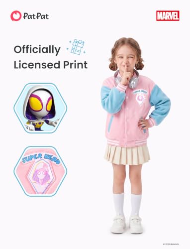 Image of Disney Kids Fleece Bomber Jacket, Varsity Outerwear with Pockets, 2-10Y