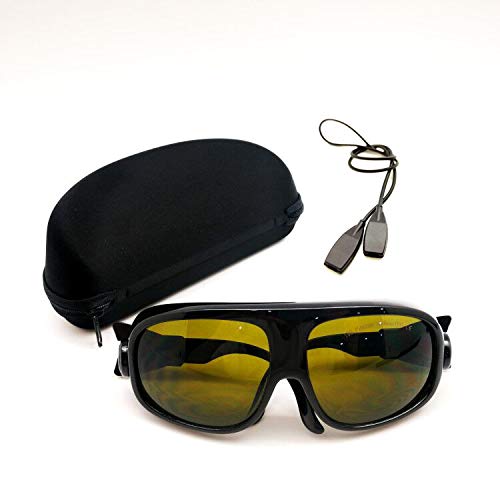 MCWlaser Laser Safty Protective Goggles Glasses 190-450 & 800-2000nm Typical For 355nm 405nm 445nm 450nm 808nm 980nm 1064nm 1085nm 1320nm 1342nm 1470nm 1550nm Absorption Type EP-5 Style 11