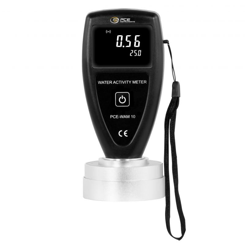 PCE Instruments, PCE-WAM 10 Portable Moisture Meter for Water Activity Measurement, Measures 0.01–1 aw ±0.03, Features Magnetic Attachment, Sample Trays & Battery Operation