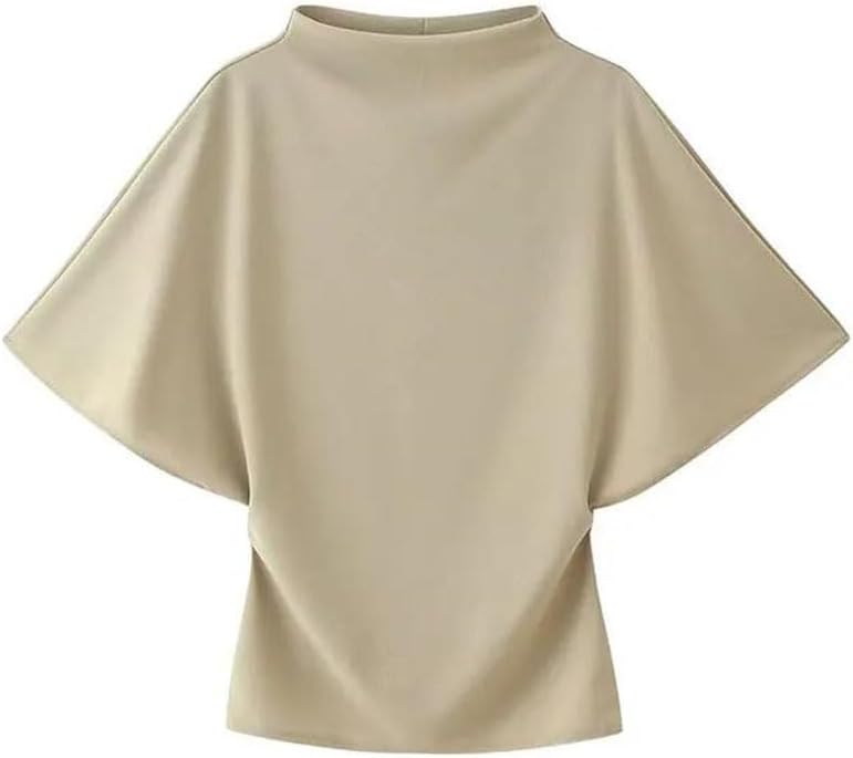 Women's Spring Elegant Casual Ruffled Short-Sleeved Top Asymmetric Midi Skirt Set
