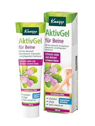 Kneipp AktivGel für Beine - Mit Bio-Beinwell Rosskastanie Hamamelis und pflegendem Panthenol - Angenehmer Kühleffekt - 100ml