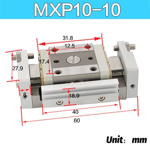 Table coulissante à vérin pneumatique MXP16-20 pour automatisation compacte