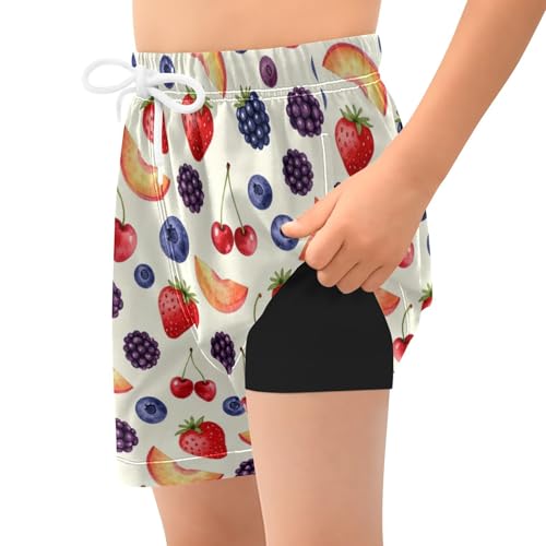 Maillot de bain garçon double couche avec cordon de serrage 4T