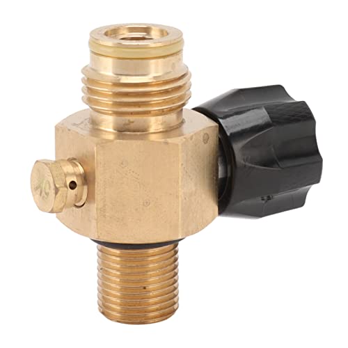 Emoshayoga Co2 Refill Adapter, Black Co2 Cylinder Refill Connector 5000Psi Maximum Pressure Good Sealing For Home #TOP3