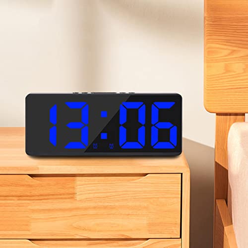 Reloj despertador electrónico con gran pantalla LED, doble alarma y termómetro 6