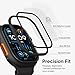 FLOLAB NanoArmour for Apple Watch Ultra 3 / Ultra 2 screen protector with Anti-Reflective for 49mm iWatch Ultra 1 Tempered Glass: Enhance Display, Easy to Install, Aluminum Frame - Original Black