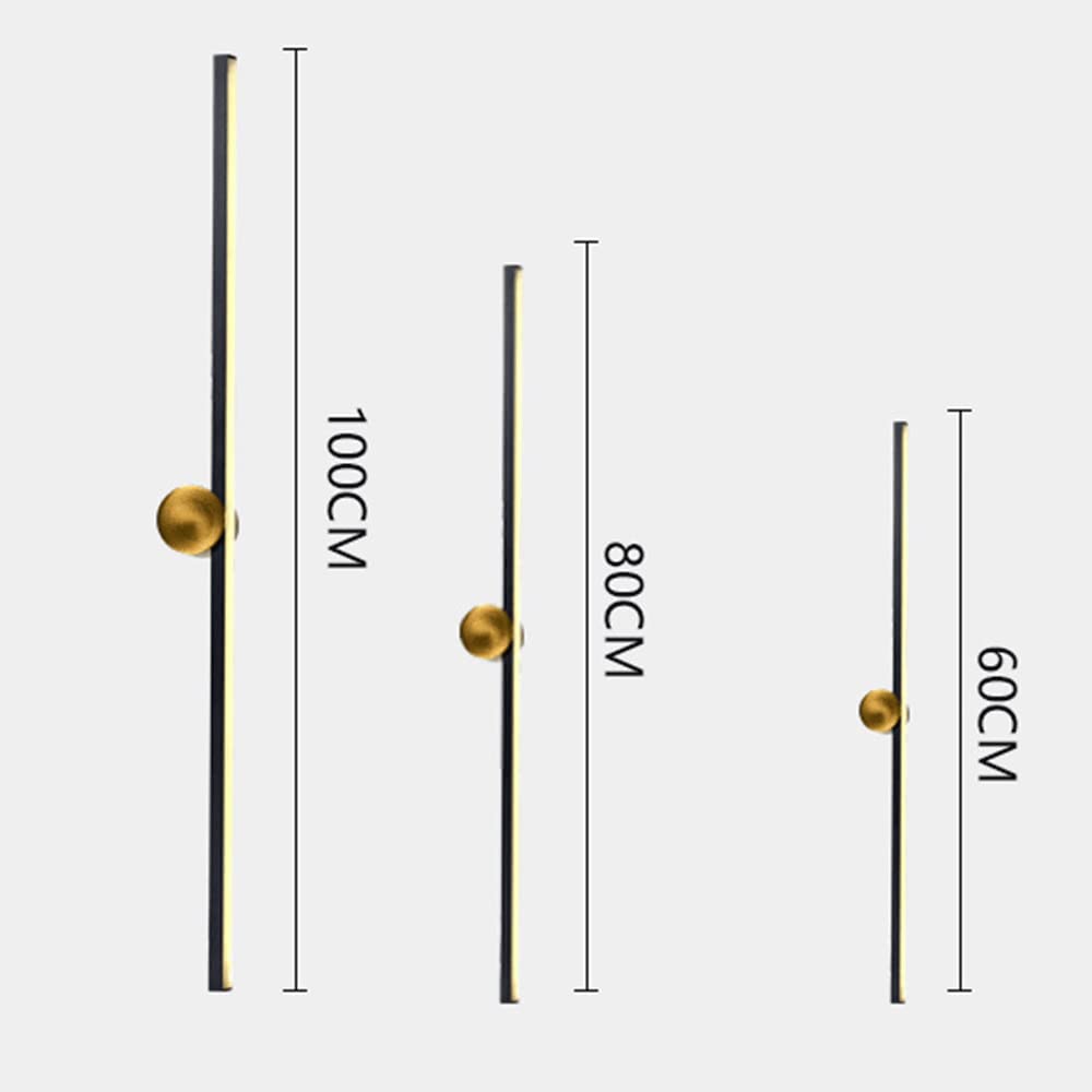 Lampada da parete nera a striscia lunga, applique da parete in metallo ultrasottile con mini faretto, applique moderna a LED, lampade da parete lineari da comodino, applique da parete con illuminazion