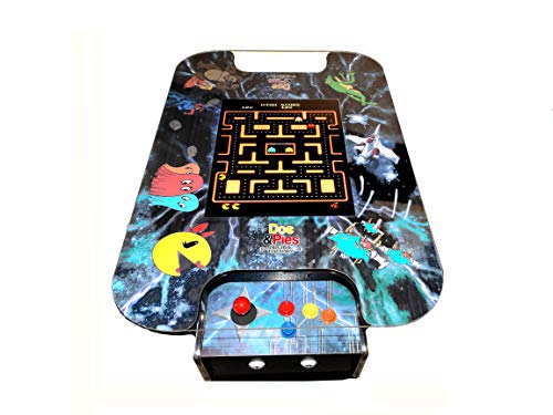 Doc and Pies Arcade Factory Cocktail Arcade Machine - 60 Retro Games - Full Size LCD Screen, Buttons and Joystick - 2 Year Warranty