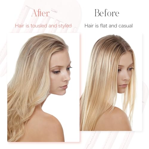 Pacote com 2 pentes modeladores de vento para franja fofa para volume e cachos sem calor, ferramenta