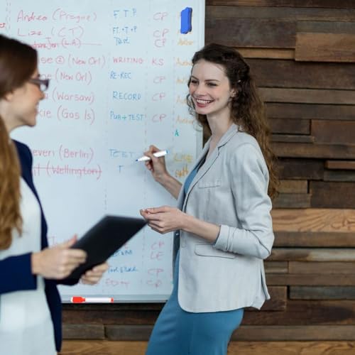 muahmuah 10 Farben Whiteboard Marker, Whiteboard Stifte abwischbar, White board markers mit Schwamm Magnetisch, Feine Spitze, trocken abwischbare, für Zuhause Schule Büro