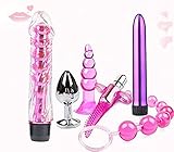 Genial para pareja Kit de cuentas de silicona para joyería, 6 piezas de silicona negra para principiantes, juguetes Pl\'ûg Ádûlt para hombres y mujeres