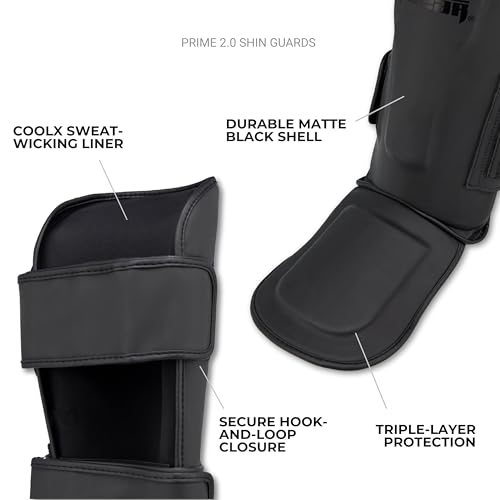 Tigear Prime 2.0 Shin Guards – MMA, Muay Thai & Kickboxing | Premium Triple-Layer Protection for Men, Women, Kids | Shock-Absorbing, Secure Fit & Breathable Design (Large/Extra Large) - Thumbnail 2