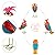 STANKGARDEN Metal Wacky Rooster Garden Statues, 11” Rooster Outdoor Decor Chicken Yard Art Sculptures Decoration for Home Outsiede Patio Lawn Backyard, Gift for Women Lovers Moms(Red & Blue)