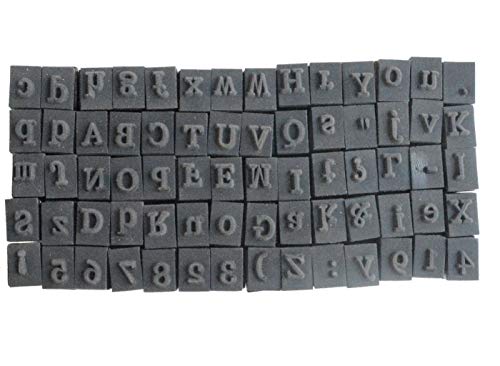 Pack Of 70 Pcs Small Wooden Rubber Stamps 0.24 Inch Of Letter, Number And Symbol For Diy Craft Card And Photo Album #TOP3