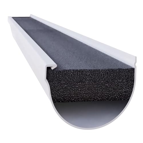 GutterStuff Original Gutter Guard - 5-Inch Half Round Foam Gutter Filter Insert with Year Round Leaf Protection & Easy DIY Installation - GSR532-2