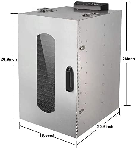 Miniatura 2 de INTSUPERMAI Máquina deshidratadora de alimentos de 20 capas, máquina comercial de acero inoxidable para secador de frutas y verduras, secadora de