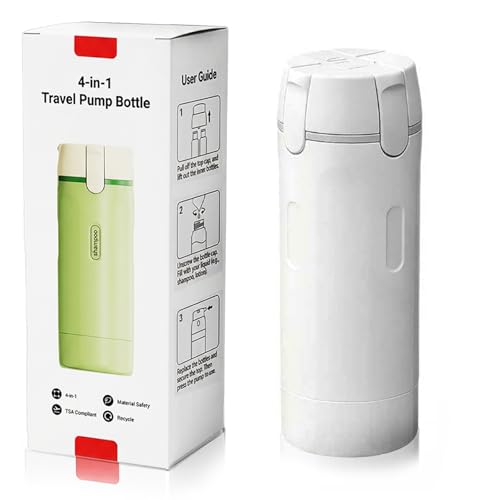4 in 1 Travel Dispenser Bottles Shampoo Refillable Leak Proof