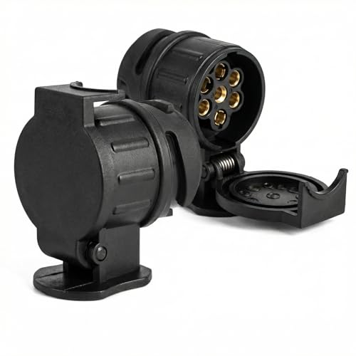 QWORK&reg; Adaptateur de Remorque de 13 Broches vers 7 Broches 12 V, Adaptateur Prise Remorque &Eacute;tanche pour Caravane Van