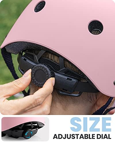 OutdoorMaster Kids Skateboard Cycling Helmet-Certified Adjustable Multi-Sports Helmet with Removable Liners for Skateboarding Skating Scooter (Pink, Medium: 52-56cm / 20.5"-22") - 2