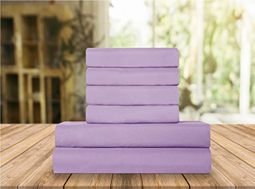 Elegant Comfort Luxury Soft Bed Sheets 1500 Premium Hotel Quality Microfiber Softness Wrinkle and Fade Resistant (4-Piece) Bedding Set, Twin/Twin XL, Periwinkle Lavender