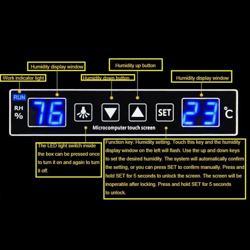 Camera Drying Cabinet for Lens and Equipment, Digital Electronic Dehumidifier with Adjustable Humidity Control, Silent Dry Storage for Photography Gear(35L) - Image 3