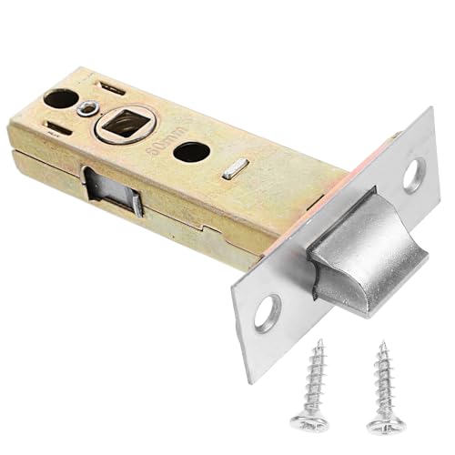 SEWOART Pestillo Tubular de Embutir para Puerta Interior con Manija de Palanca, Acero Inoxidable Dorado, Centro de 60 Mm, Incluye Tornillo, Herraje de Seguridad para Cerradura Mecánica