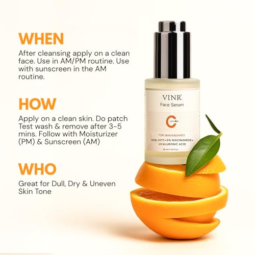 Image of VINR Vitamin C Glow Skincare Gift Set | Vitamin C Face Wash, Niacinamide Toner, Vitamin C Serum & Daily Glow Moisturizer | Brightening, Hydrating & Radiance Routine - 4 in 1 Gift Box for Men & Women