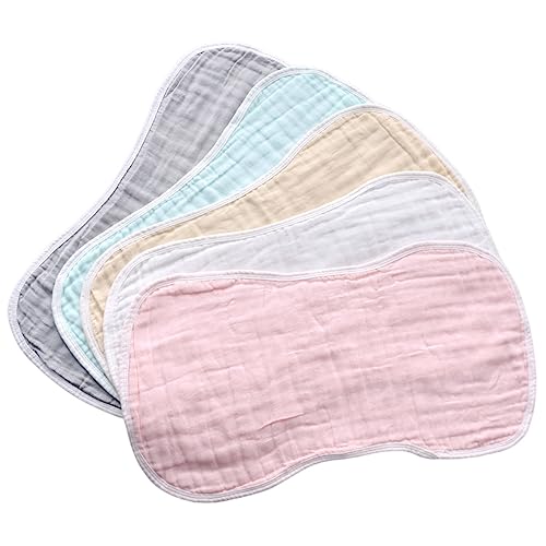 5Pcs Burp Cloths Soft Cotton Saliva Towels for Boy Girl Multi Practical and Absorbent Accessories for Newborns