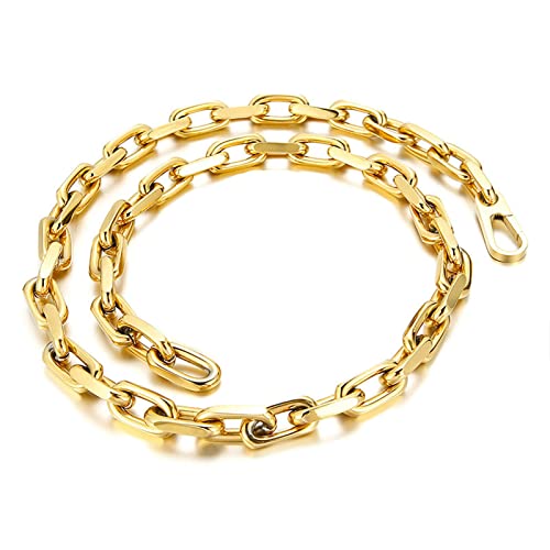 Chaîne maille paperclip KnSam en acier inoxydable collier mixte