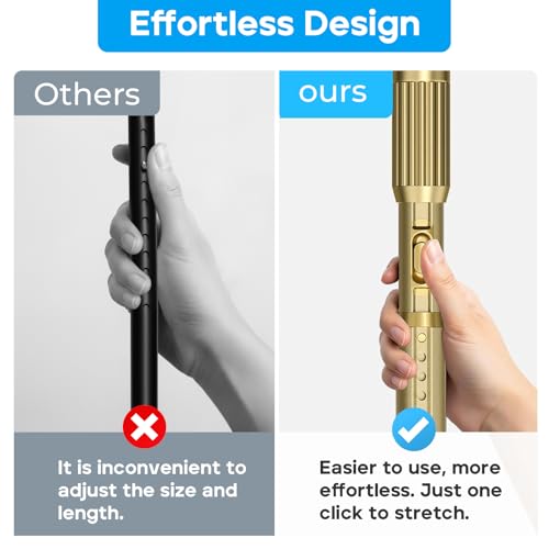 Image of Tension Curtain Rod Gold Shower Rod 40-120IN Long Curtain Rods No Drilling Adjustable Tension Rods of Shower or Bathroom Outdoor Window Patio Diameter 1.26In