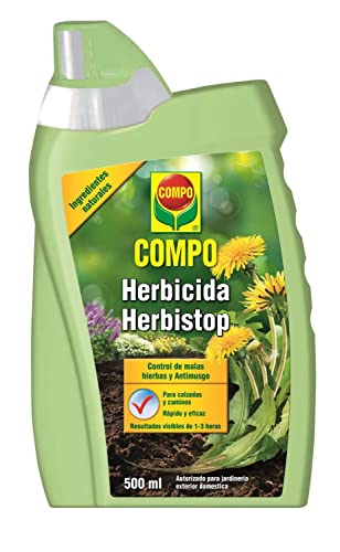 COMPO Herbistop Herbicida Concentrado, Control de musgo y malas hierbas, 500 ml