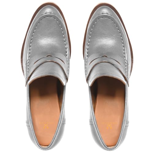 Image of MOOMMO Women Chunky Platform Loafers Pumps Round Closed Toe Slip On Penny Loafers Suede Block High Heels Oxford Shoes Formal Classic Thick Heel Dress Loafer Office Ladies Vintage Comfort 4-11 M US