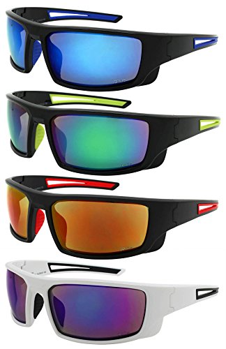 Edge I-Wear Sports Mirror High Impact Sunglasses Color Lens 570100/REV-1(BLK.buwht)3