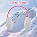 BAOPLAYKIDS Kids Knit Earmuffs Winter Outdoor Ear Muffs Plush Ear Warmers for Boys Girls 4-16 Years White Pink