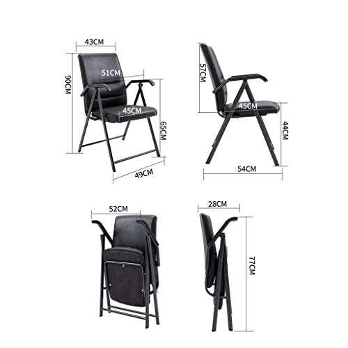 Chaise de bureau pliable ergonomique contre le mal de dos en cuir