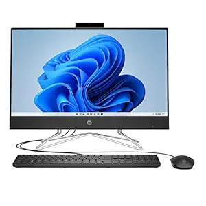 HP All-in-One 21.5-inches(54.6 cm) FHD with Alexa Built-in (Intel Celeron J4025/4GB/1TB HDD/Win 10/MS Office 2019/Jet Black), 22-df0201in