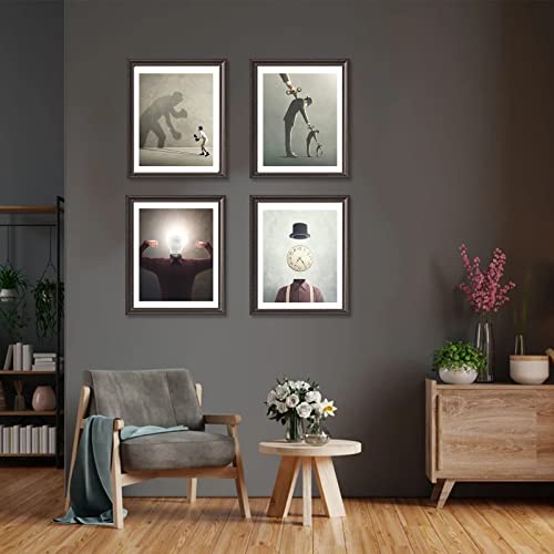 Creative Abstract Man Surreal Art Canvas Print Weird Wall Art Surrealism Poster Minimalist Depth Artistic Pictures Retro Painting Home Office Decor Artwork Unframed (8"X10" Unframed, Creative Surreal Art) #TOP5